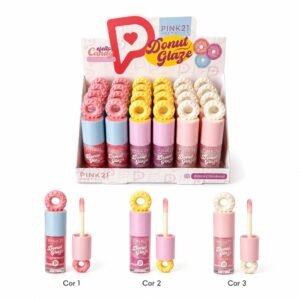 d0a2746503ecb23b3a217f9faddea43a-1.jpg Pink 21 Donut Glaze Lip Gloss - CS6737 - Box 24 Un