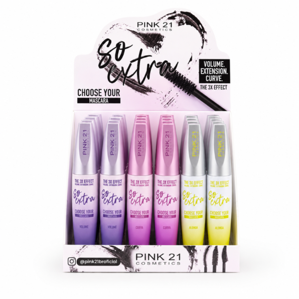 Pink 21 Máscara para Cílios So Extra - CS3698 - Box 24 Un