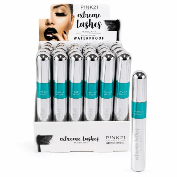 Pink 21 Extreme Lashes Máscara para Cílios Waterproof - CS2159 - Box 24 Un