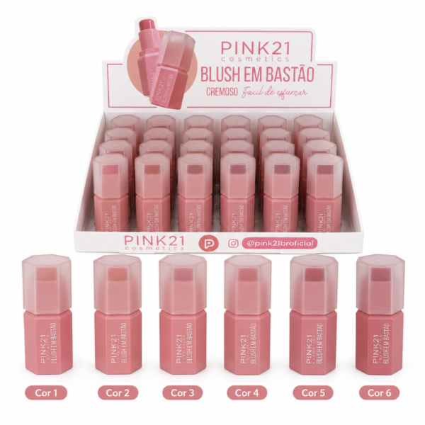 Pink 21 Blush em Bastão - CS5972 - Box 24 Un