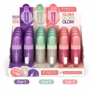 e4fb84326f7ee78656c02646ac8f65d2.jpg Pink 21 Lip Gloss Glam Glow - CS6367 - Box 24 Un