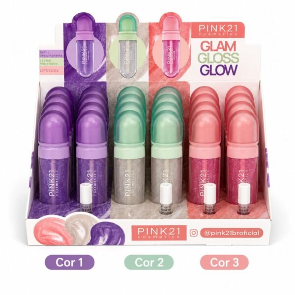 Pink 21 Lip Gloss Glam Glow - CS6367 - Box 24 Un