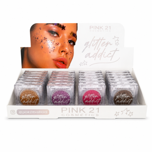 Pink 21 Glitter Prensado Addict B - CS4293 - Box 24 Un