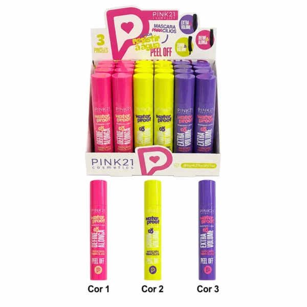Pink 21 Máscara Para Cílios Waterproof Peel Off - CS6318 - Box 24 Un