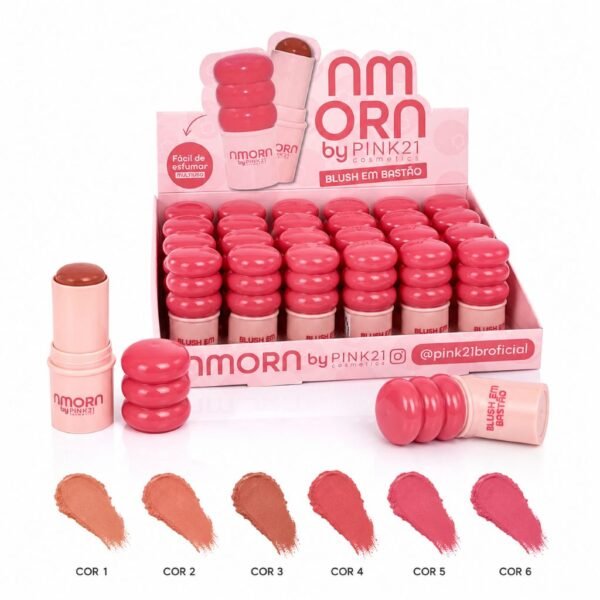 Pink 21 Amora Blush em Bastão - CS6544 - Box 24 Un