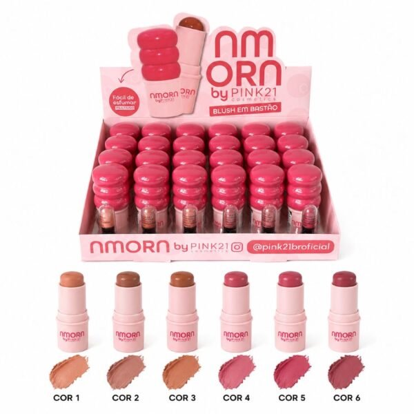 Pink 21 Amora Blush em Bastão - CS6544 - Box 24 Un