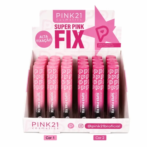 f467f3efb91fb0d40d3c1402386605e6.webp Pink 21 Super Pink Fix Máscara Incolor Para Sobrancelhas - CS7097 - Box 24 Un