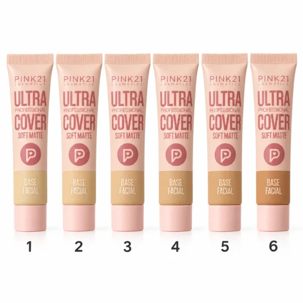 Pink 21 Base Facial Ultra Professional Cover Soft Matte - CS6323 - Box 24 Un