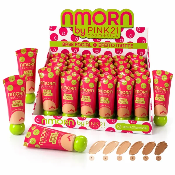 Pink 21 Amora Base Facial Efeito Matte - CS6942 - Box 24 Un