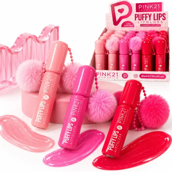 Pink 21 Puffy Lips Lip Gloss - CS7089 - Box 24 Un