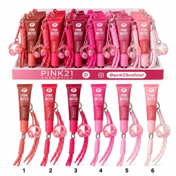 Pink 21 Pink Music Lip Gloss - CS7087 - Box 24 Un