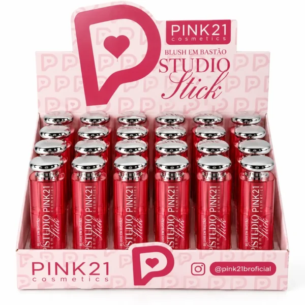 Pink 21 Studio Stick Blush em Bastão - CS6908 - Box 24 Un