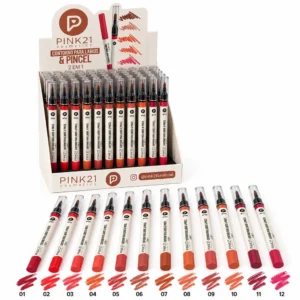 Pink 21 Contorno para Lábios & Pincel 2 em 1 - CS6578 - Box 48 Un