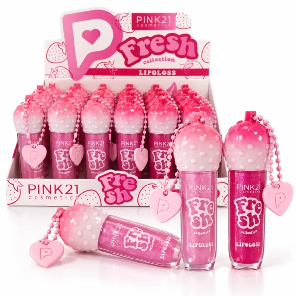 Pink 21 Fresh Collection Lip Gloss - CS6798 - Box 24 Un