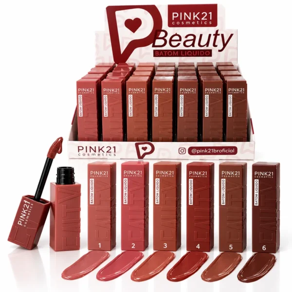 Pink 21 Beauty Batom Líquido - CS6669 - Box 24 Un
