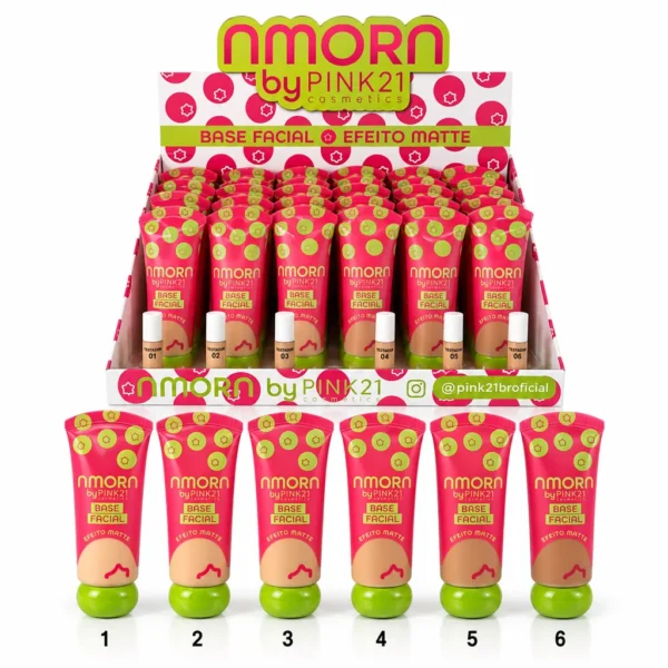 Pink 21 Amora Base Facial Efeito Matte - CS6942 - Box 24 Un