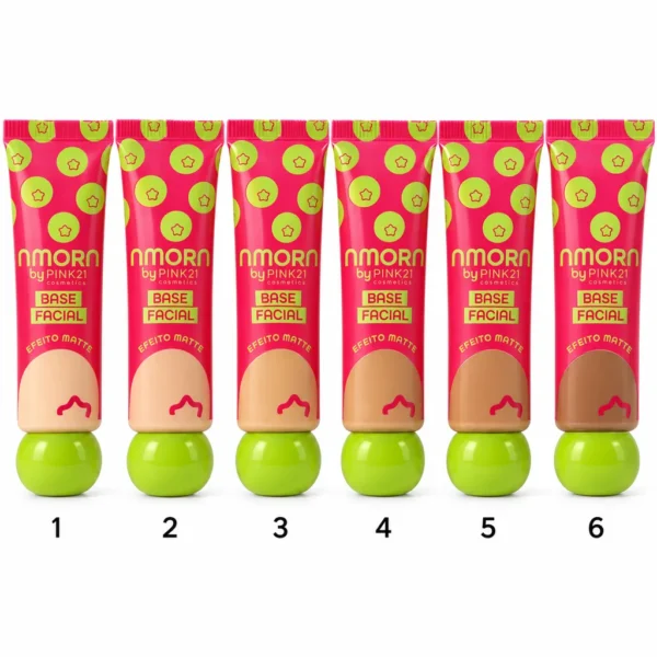 Pink 21 Amora Base Facial Efeito Matte - CS6942 - Box 24 Un