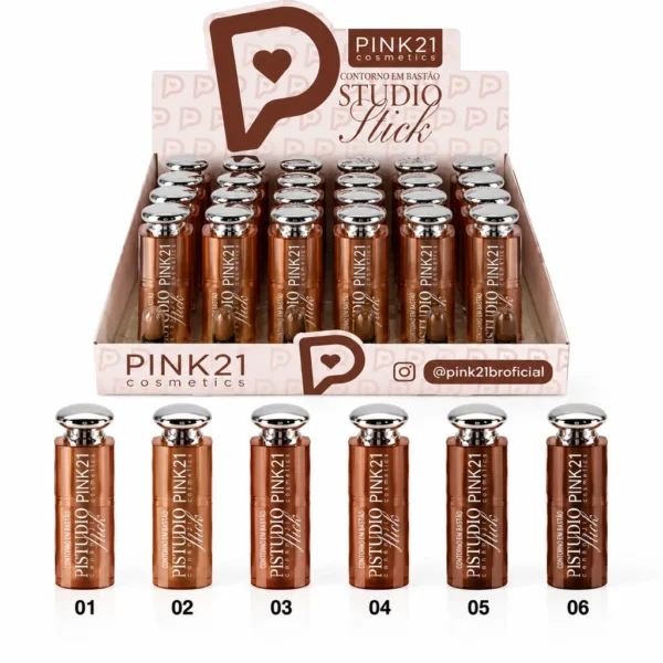 Pink 21 Studio Stick Contorno em Bastão - CS6910 - Box 24 Un