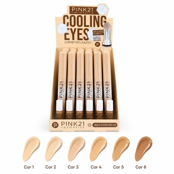 a26e9c4441e5fd8c6d58a3377936e3af.jpg Pink 21 Cooling Eyes Corretivo Líquido - CS6644 - Box 48 Un