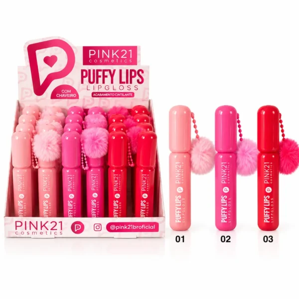 Pink 21 Puffy Lips Lip Gloss - CS7089 - Box 24 Un